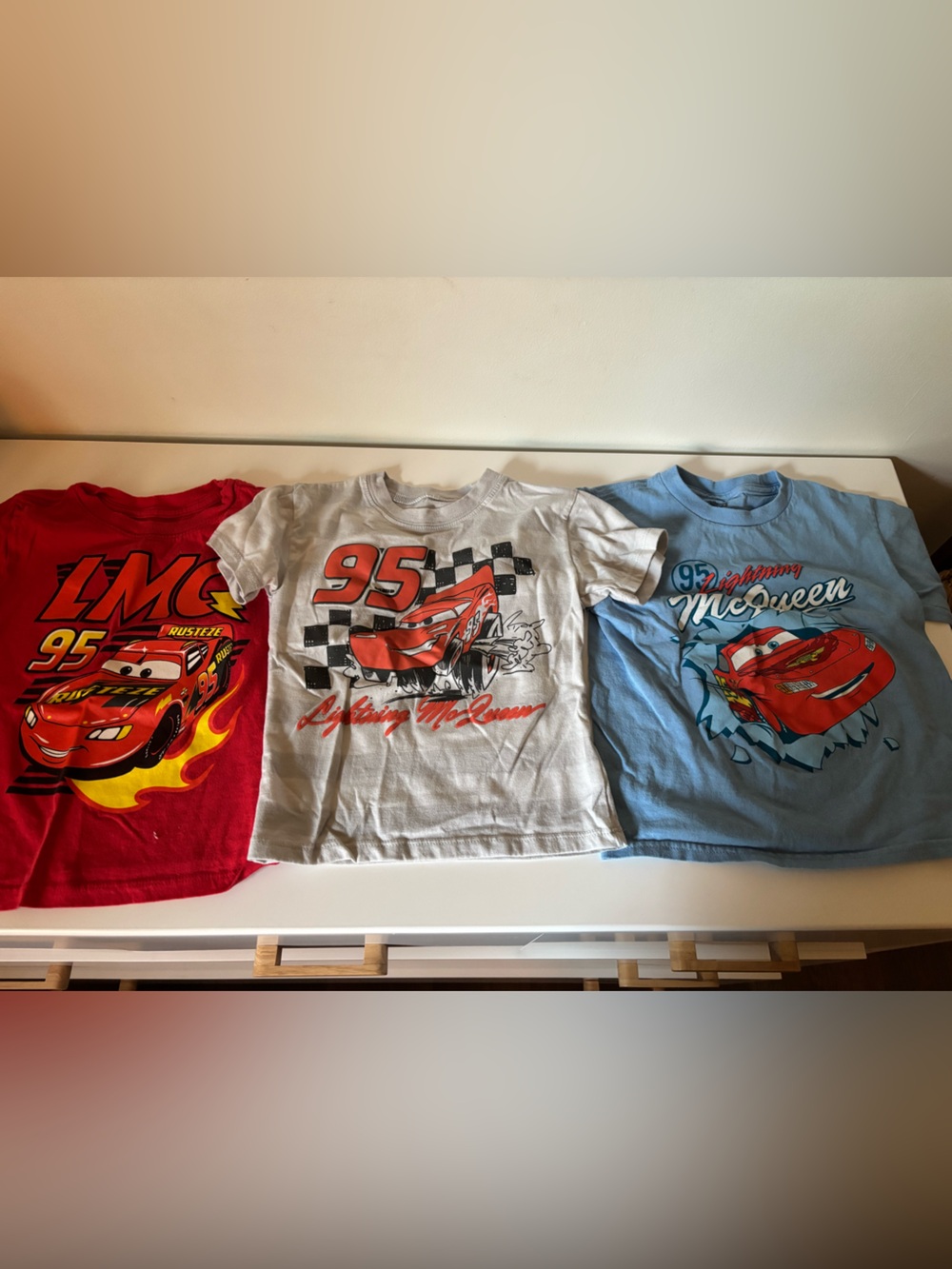 Disney Cars Lightning McQueen Kids T-Shirt - Red/White/Blue 4t/5t